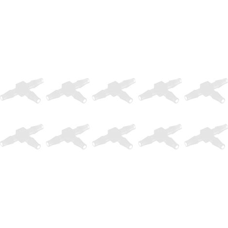 10 Pièces Raccords en T PVC 3 Voies Haute Pression pour Tuyau 1/2 Pouce