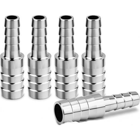 Adaptateur de tuyau réducteur en acier inoxydable 304 de 14 mm à 12 mm, 5 pièces, connecteur de tuyau réducteur, connecteur de refroidisseur intermédiaire pour eau et air