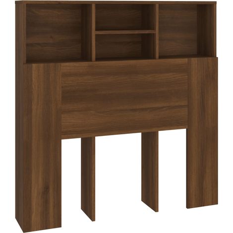 Kopfteil-Schränkchen Eiche Braun 100x19x103,5 cm