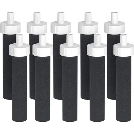 Lot de 10 filtres à eau de rechange Brita - Compatibles avec les filtres à eau Brita BB06 rigides, en acier inoxydable et pour le sport (1/4)