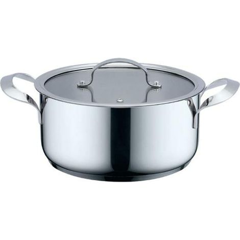 Stielkasserolle Con Deckel Haeger PA-24H.003A Beige Grau Ø 24 cm