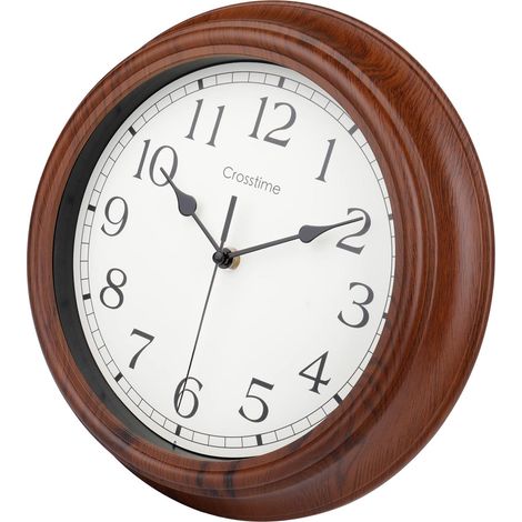 Horloge Murale Bois - 30 Cm - Mouvement Quartz Silencieux - Étanche - Décor Ferme Moderne - 1 Pièce (1/5)