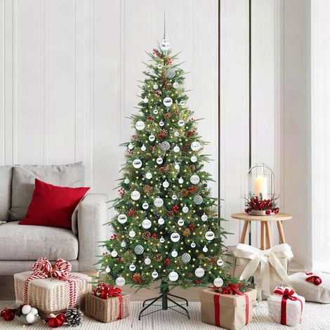 vidaXL Árbol de Navidad artificial con ramas articuladas Verde 180 cm (1/5)