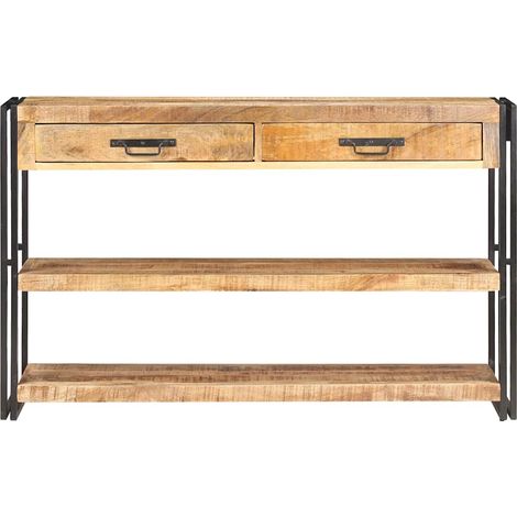Sideboard/Anrichte/Buffet 120x30x75 cm Raues Mango-Massivholz LXWW166370 (1/5)