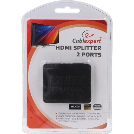 Repartiteur HDCP.HDMI 1.4 femelle x2 noir