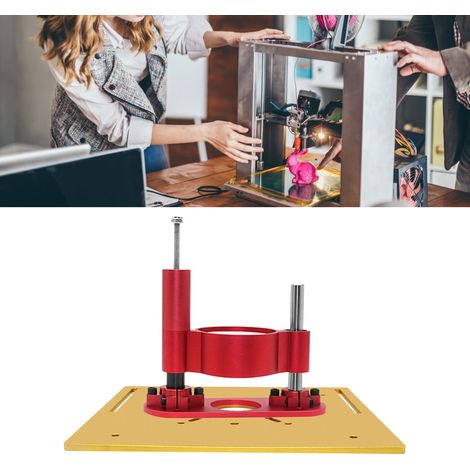Ensemble de 2 pièces S8-2 troisième génération améliorée machine à graver plateforme élévatrice + table élévatrice de mini fraiseuse à plaque inversée pour le rainurage, le tenonnage, le détourage, le (1/5)