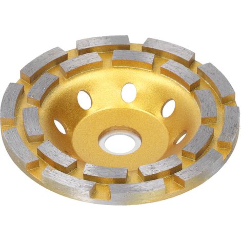 Meule diamantée à cuvette, disque de polissage double rangée, finition or, 125 mm (1/5)