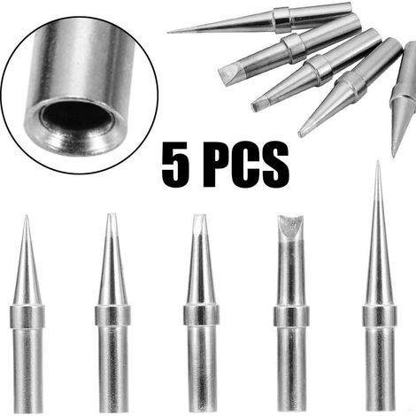 Pointes de soudure 5pcs pour fer à souder ET, pointes de fer à souder de remplacement ET pour Weller WES51 WESD51 WE1010NA PES51 (5PCS Tip Set) (1/5)