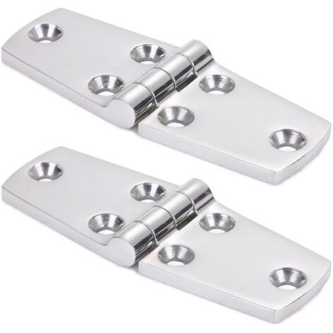 Charnières Marines en Acier Inoxydable SUS316 pour Bateaux & Cabines - Résistantes, 38x102 mm, 2 Pièces (1/5)