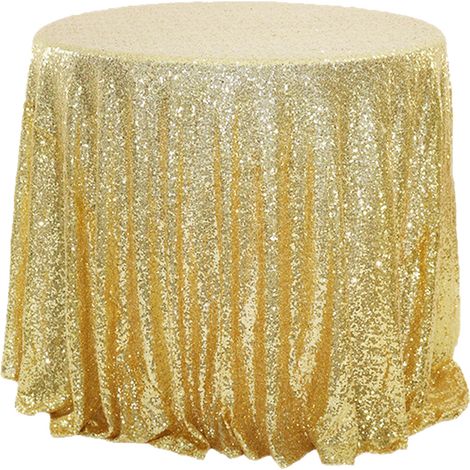 1 Nappe à paillettes, tissu brillant argenté, bordure lisse, opaque, pour mariage, anniversaire, fête (1/5)