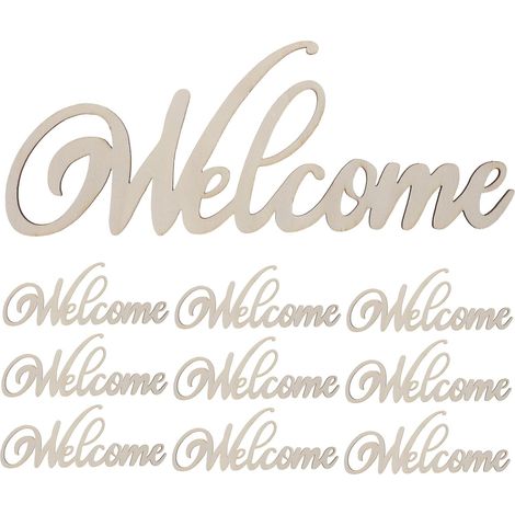 Pi ces Plaques Bois Creuses Welcome D coration Entr e (1/5)