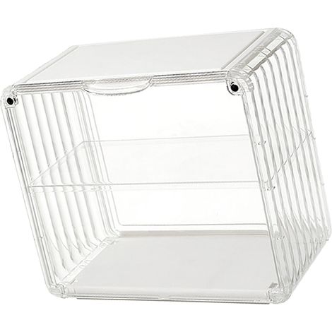 Boîte de présentation en acrylique transparent blanc, transparente, à monter soi-même, pour figurines de petite taille. Boîte de collection anti-poussière et de protection. (1/5)