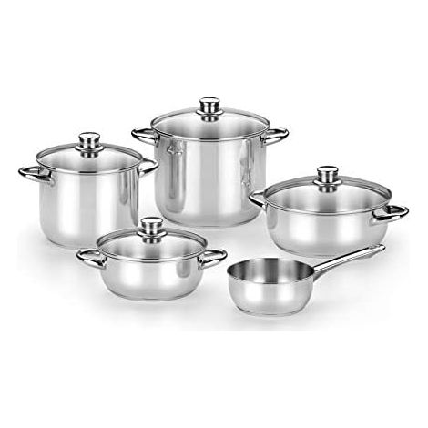 Confezione di pentole de cooker monix optima2 ma50001/ casseruola ø16cm/ casseruole ø20 - 24cm/ casseruole ø20 - 24cm/ acciaio inox/ a induzione (1/5)