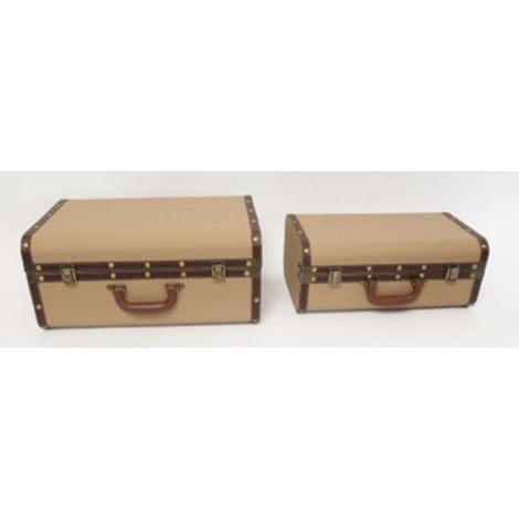 Set di 2 contenitori rettangolari bonie beige - Atmosphera créateur d'intérieur (1/5)