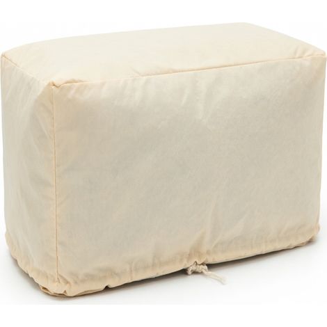 housse hiver plante non-tissée beige, cordon carré 120×80×40 cm (1/5)