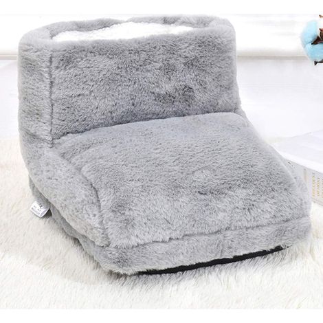 Chauffe-pieds électriques, chauffe-pieds électriques pour femmes, chaussures chauffantes rechargeables par USB (grises) (1/5)