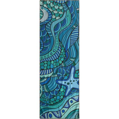 Tapis de Yoga à motif imprimé, antidérapant, séchage rapide, couverture de Fitness pliable et Portable (1/5)
