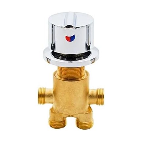 Robinet Baignoire Mélangeur De Bain Robinets De Douche Salle De Bains Robinet Eau Chaude Froide En Laiton Massif Mitigeur Robinet Trou Feuille Poignée Mélangeur (1/4)
