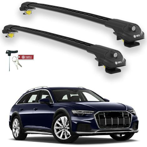 TURTLE kompatibel mit Audi A6 Allroad (C8) 2019-2025 Dachträger Air1 Schwarz (1/5)