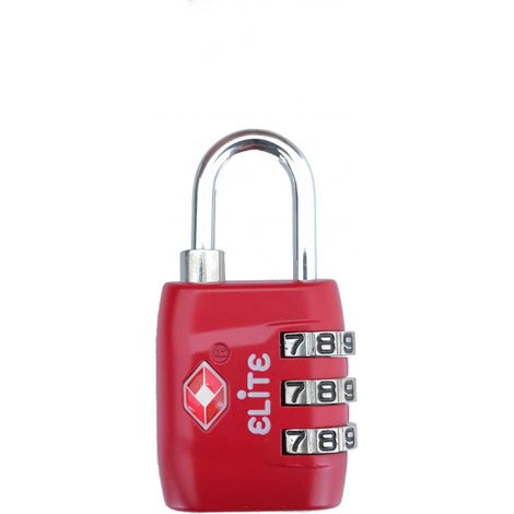 Cadenas à code TSA Elite - Rouge