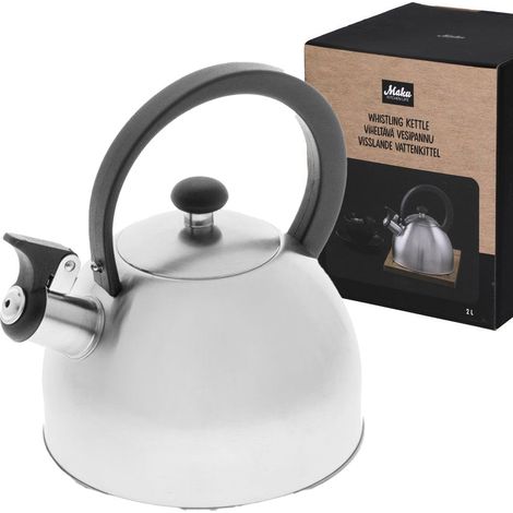 Bollitore Acqua a Fischio in Acciaio 2 Lt Con Manico Isolante Antigraffio (1/5)