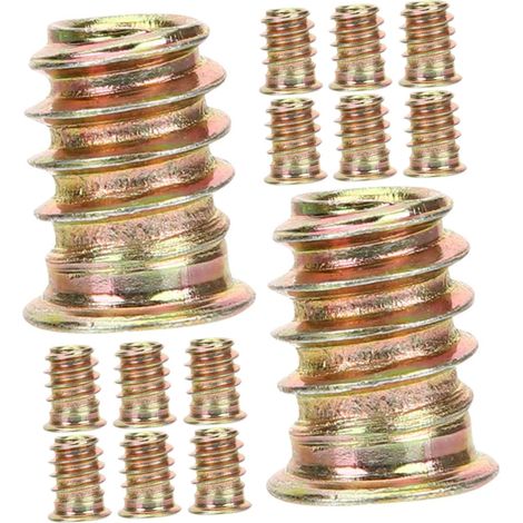 KICHOUSE 40 inserts filetés M6x13 pour meubles en bois, acier au (1/5)