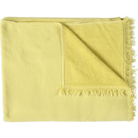 VIVARAISE - Maxi drap de bain Luna Butter en coton bio 100 x 160 cm (1/3)
