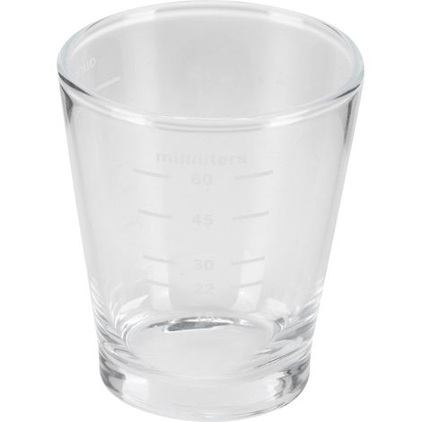 Verre doseur à lait 80ml avec échelle graduée pour café, transparent - Idéal maison, bureau, bar