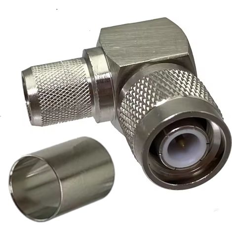 Connettore TNC angolato per cavo LMR300, crimpato (1/2)