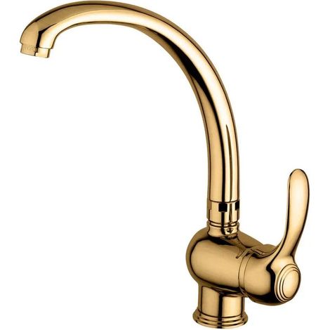 Flavia-Giorgia miscelatore lavello monoforo con canna orientabile, con canna tubo - finitura bronzo FA181BR (1/3)