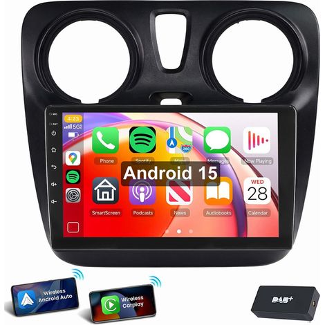 Pour Dacia Lodgy Dokker 2012-2021 Android 15 autoradio Carplay GPS BT RDS 2+64G DAB