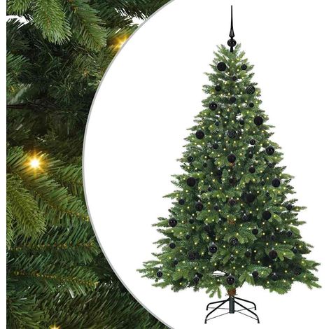 vidaXL Sapin de Noël artificiel avec 300 LED Vert 210 cm PE et PVC