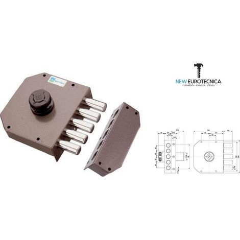 Serratura legno applicare 30601 mottura entrata 63 mm (destra/sinistra) verso sinistra
