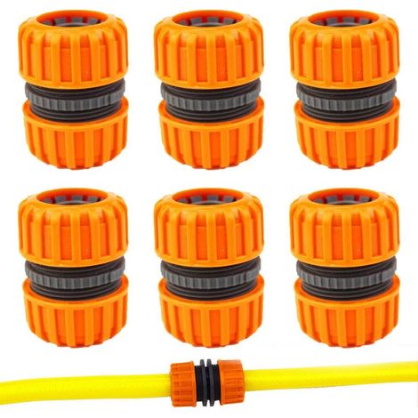Kit de Raccordement Tuyau d'Arrosage 6 Pièces - 2 Rallonges et 1 Manchon de Fixation, Connecteurs pour Jardin (1/4)