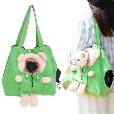 Sac de transport pour animaux de compagnie - Sac bandoulière confortable et respirant pour chat et petit chien (1/5)