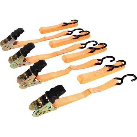 500 kg Ratschen-Spanngurt – 25 mm x 5 m – 4 Stück (1/2)