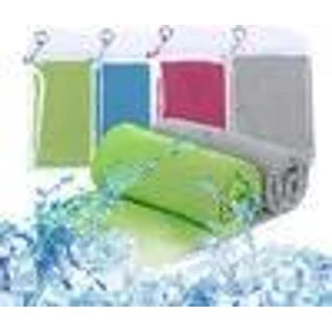 Lot 4 serviettes rafraîchissantes 30x100cm microfibre sport gym course entraînement (1/5)