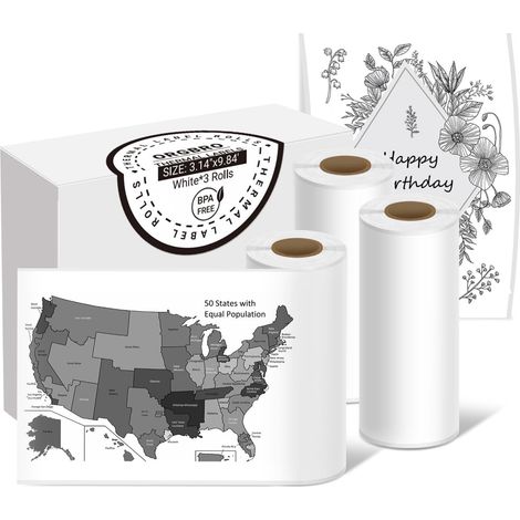 Pack of 3 Self-Adhesive Labels, Thermal Custom Labels (1/5)