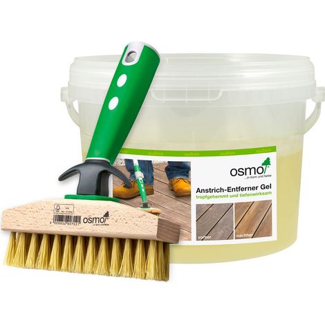 OSMO Anstrich-Entferner Gel 2,5 Ltr + Terrassen-Reinigungsbürste (1/2)