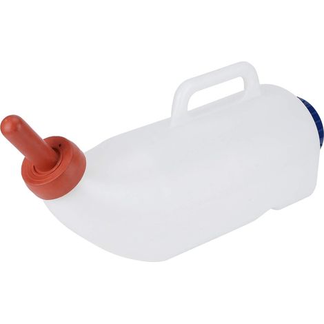 Bouteille de Lait de Veau 4 L avec Poignée – Équipement de Tétine Amovible pour le Bétail  Plastique et Caoutchouc Sûrs  Biberon Essentiel pour Veaux pour les élevages Bovins (1/5)