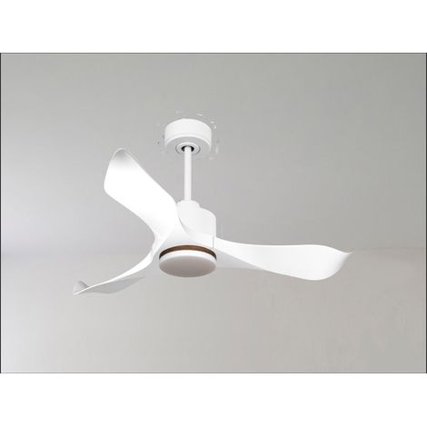 Modulo Regular Ring - Super destratificateur et ventilateur DC 106 cm blanc pales bois clair sans Lumière 15 à 20 m² (1/5)