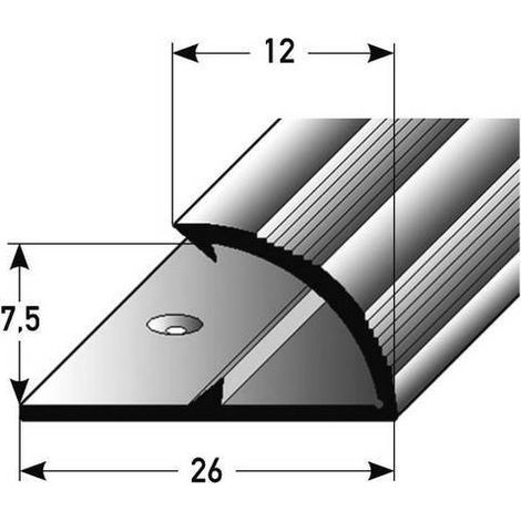 Klemmprofil / Einschubprofil "Limerick" für Laminat, 7,5 mm Einfasshöhe, Aluminium eloxiert, gebohrt-bronze hell-900