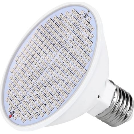 Lampe horticole LED E27, 300 LED, spectre rouge et bleu, 18 watts, convient à la croissance des plantes d'intérieur, fleurs, légumes et plantes succulentes. (1/5)