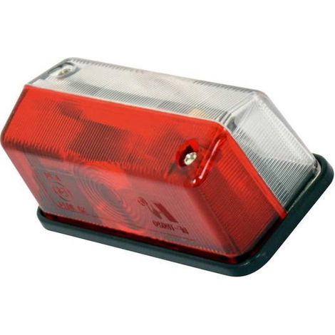 Feu de Gabarit Rectangulaire Rouge Blanc 12V 41x93mm