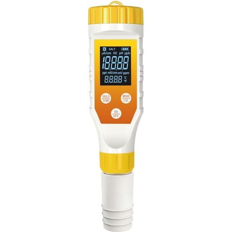 Appareil de mesure de l'hydrogène 7 en 1, pH-mètre numérique, ORP-mètre et salinité avec rétroéclairage, précision H2 de 0 à 2400 ppb (1/5)