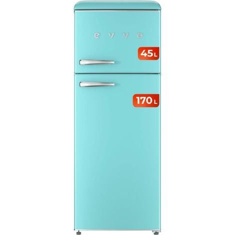 EVVO Frigorifico Retro Combi (Azul Pastel, 215 Litros) (1/5)