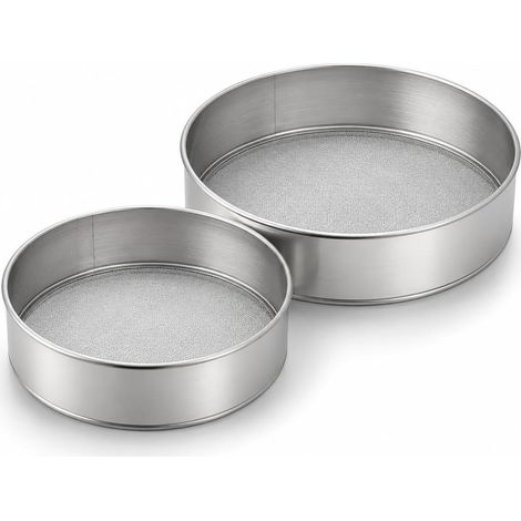 Lot de 2 Tamis Cuisine Inox 20/15 cm, Maille Fine 150 Mesh (1/5)