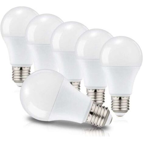 Ampoules LED E27 A60 12W Equivalent à 100W, Culot Edison à vis, 6000K Blanc Froid, 1150 Lm, 220-240V, Lot de 6, Non-Dimmable (1/5)