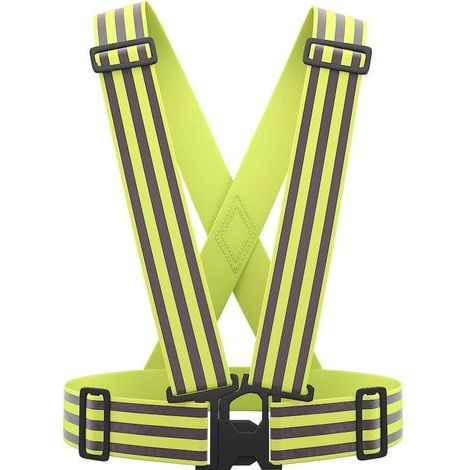 Gilet de sécurité réfléchissant haute visibilité, ajustable, pour la course à pied, le vélo et la moto. (1/5)