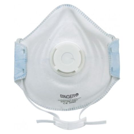 Boite 10 Demi-Masques Respiratoires FFP1 NR D avec Valve - Protection Poussières Fumees - Bricolage & Industrie - EN 149